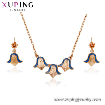 64549 Xuping new style personalized designs 18k gold two pieces jewelry set with promotion price